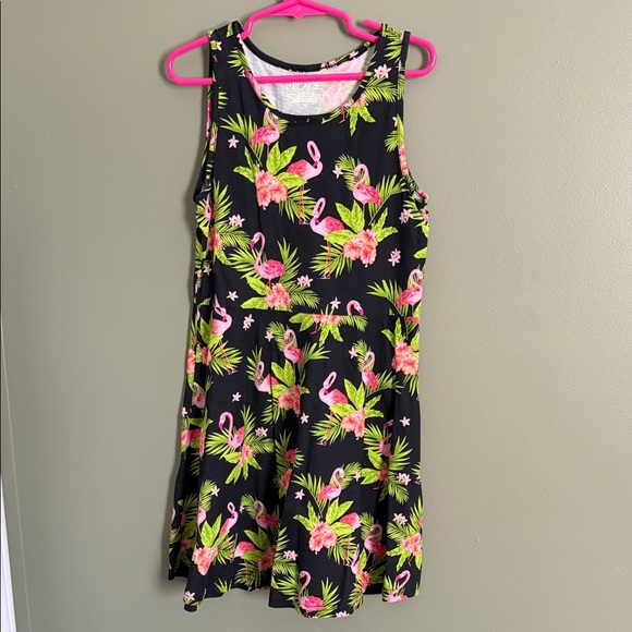 Children’s Place Flamingo Dress- 7/8 (NWOT) - Picture 2 of 3